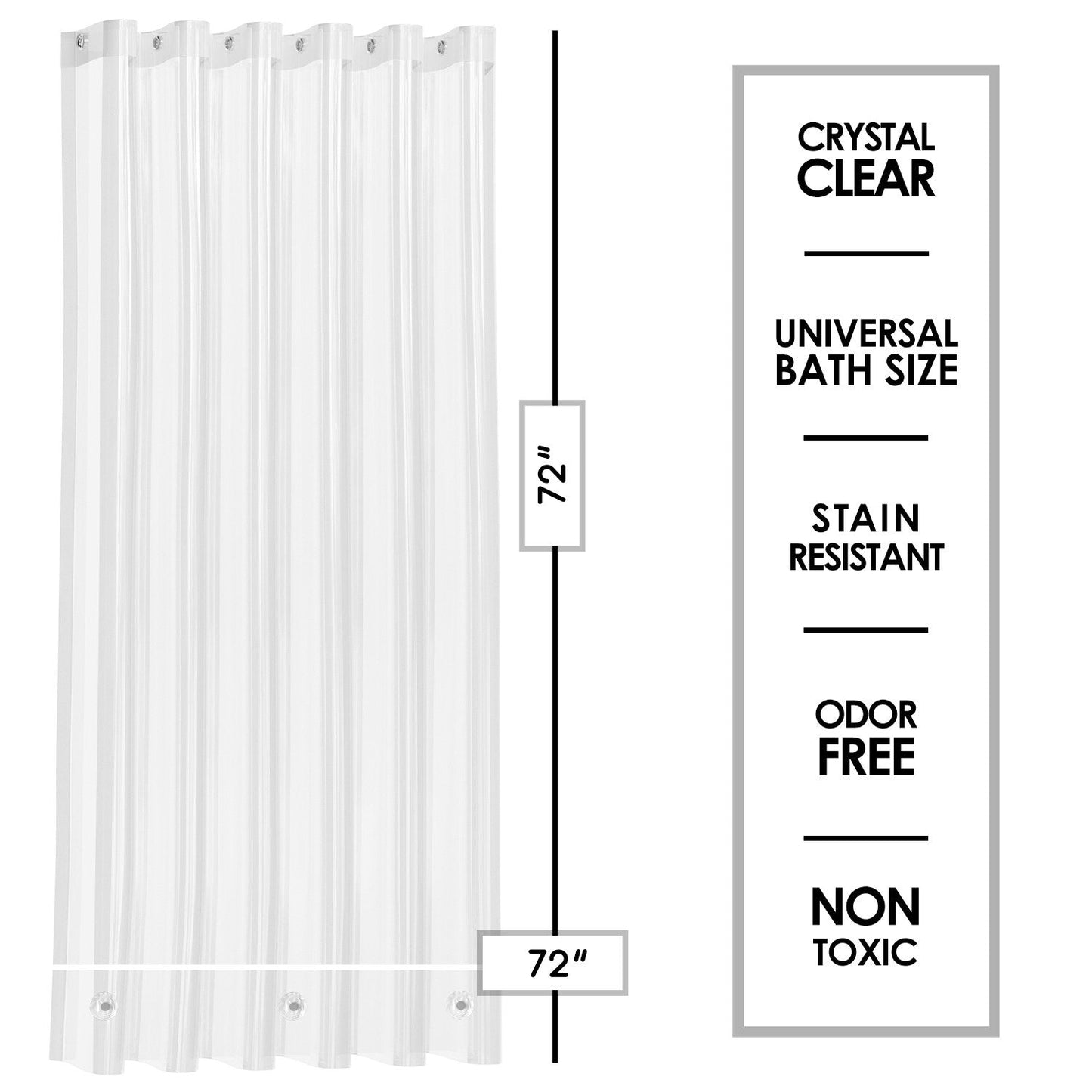 Tenda da doccia Clara Clark Heavy Duty 5G resistente alla schiuma