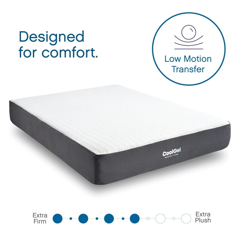 Materasso in memory foam ventilato Cool Gel Classic Brands da 10 pollici, certificato CertiPUR USA, materasso in una scatola, singolo