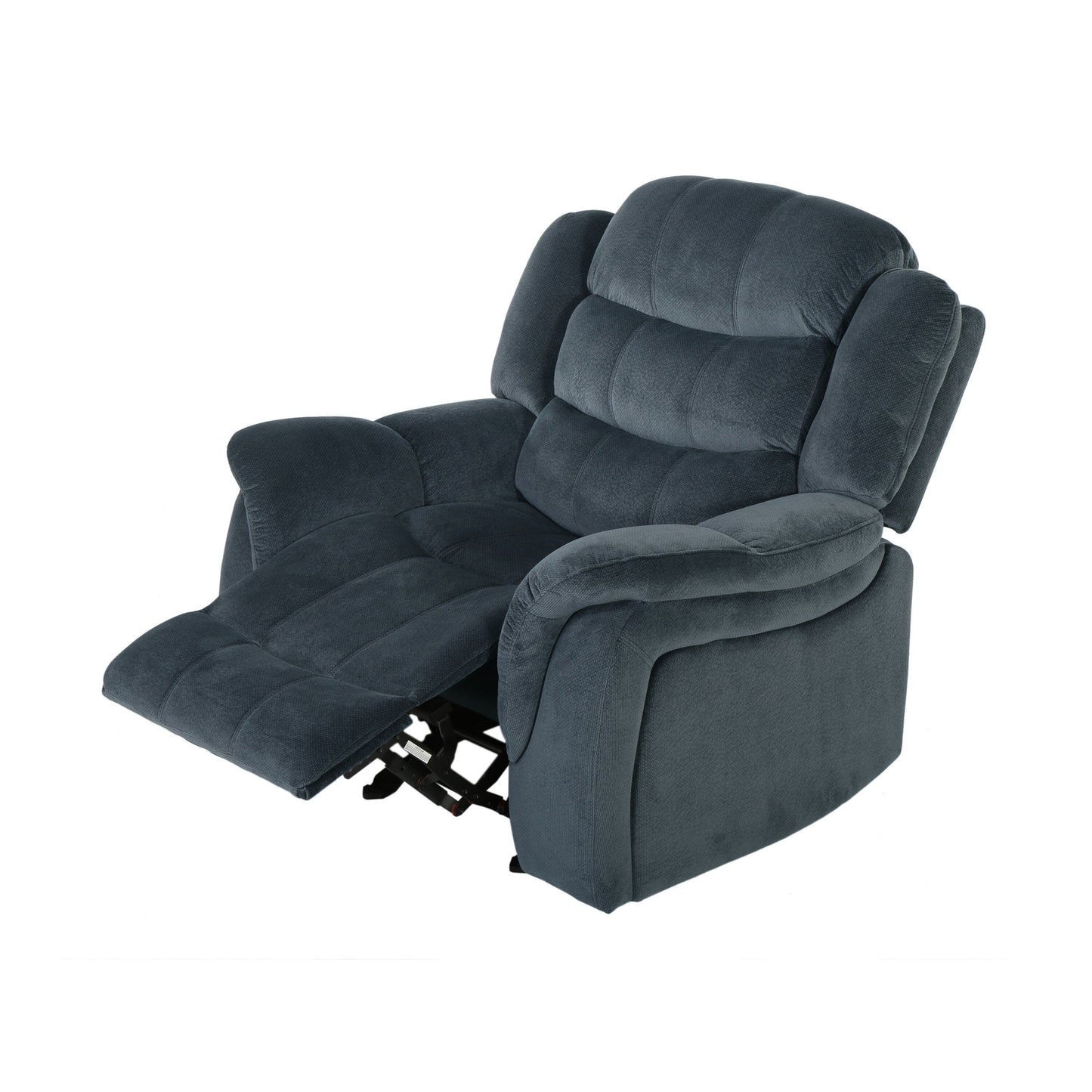 Design classico, tessuto in peluche d'acciaio, poltrona reclinabile Glider