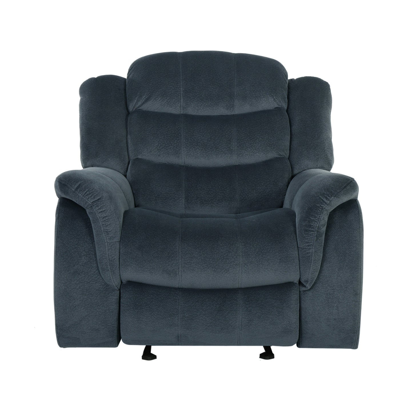 Design classico, tessuto in peluche d'acciaio, poltrona reclinabile Glider