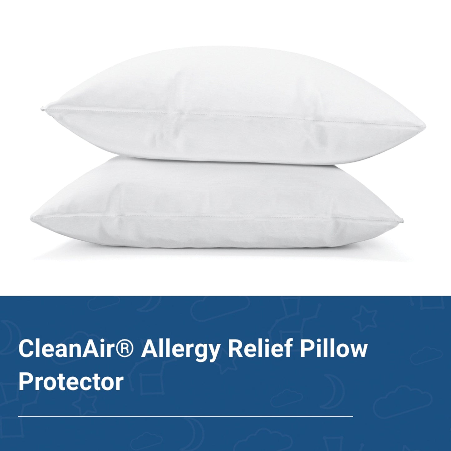 Protezione per cuscino antiallergico CleanAir, impermeabile, antiallergica a cimici e polvere, traspirante