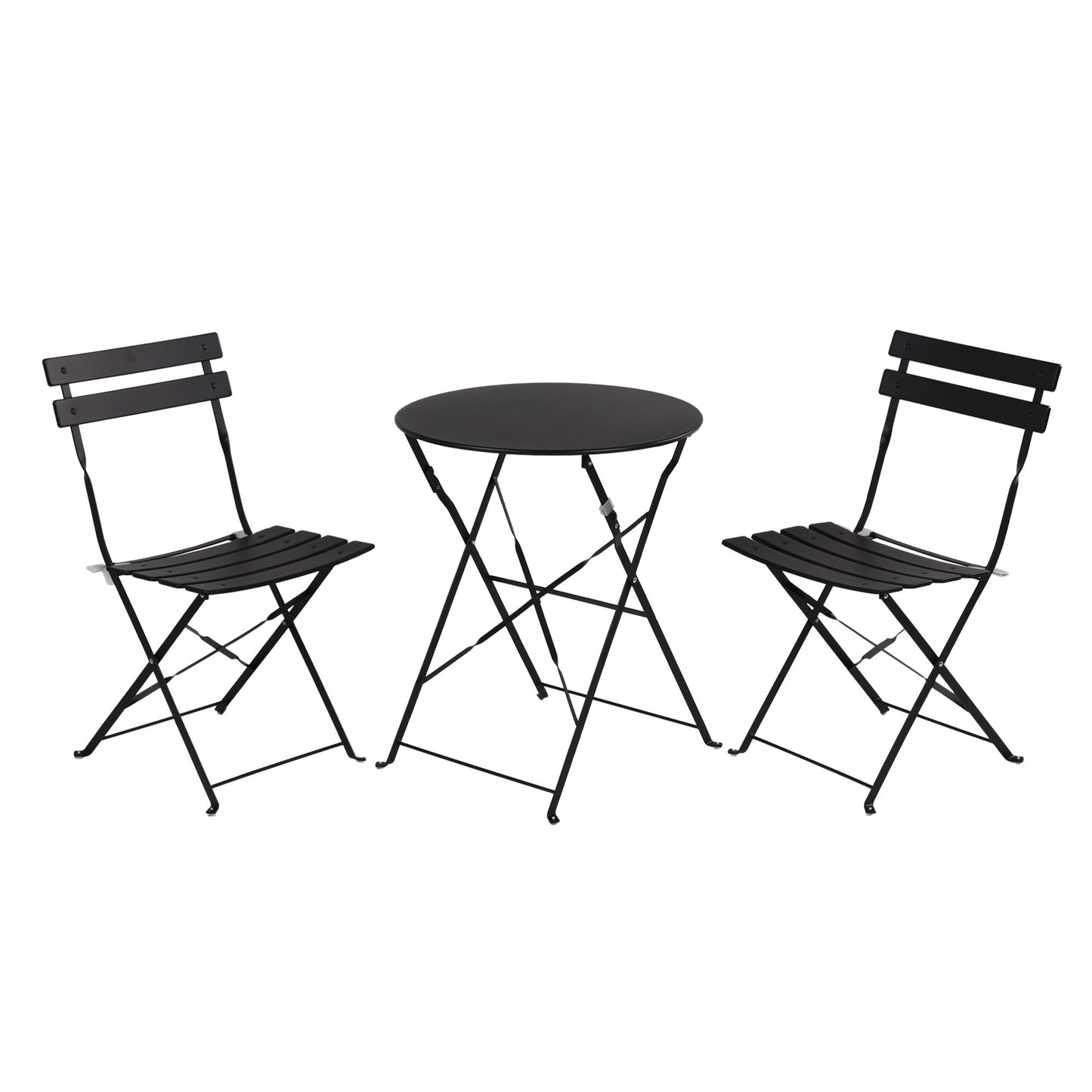 Set da bistrot per patio in acciaio di alta qualità da 3 pezzi Clihome Outdoor