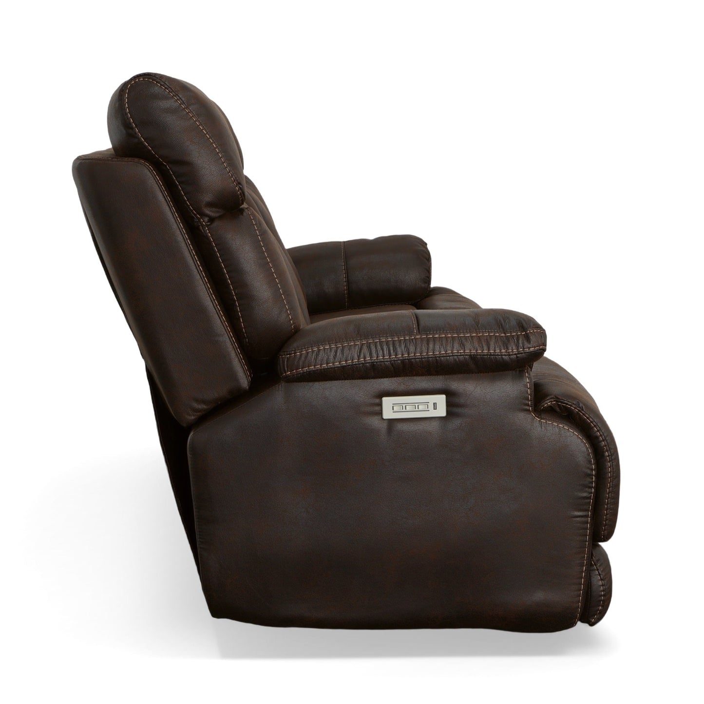 Divano reclinabile Clive Power con poggiatesta e supporto lombare elettrici di Flexsteel - 88 x 43 x 41