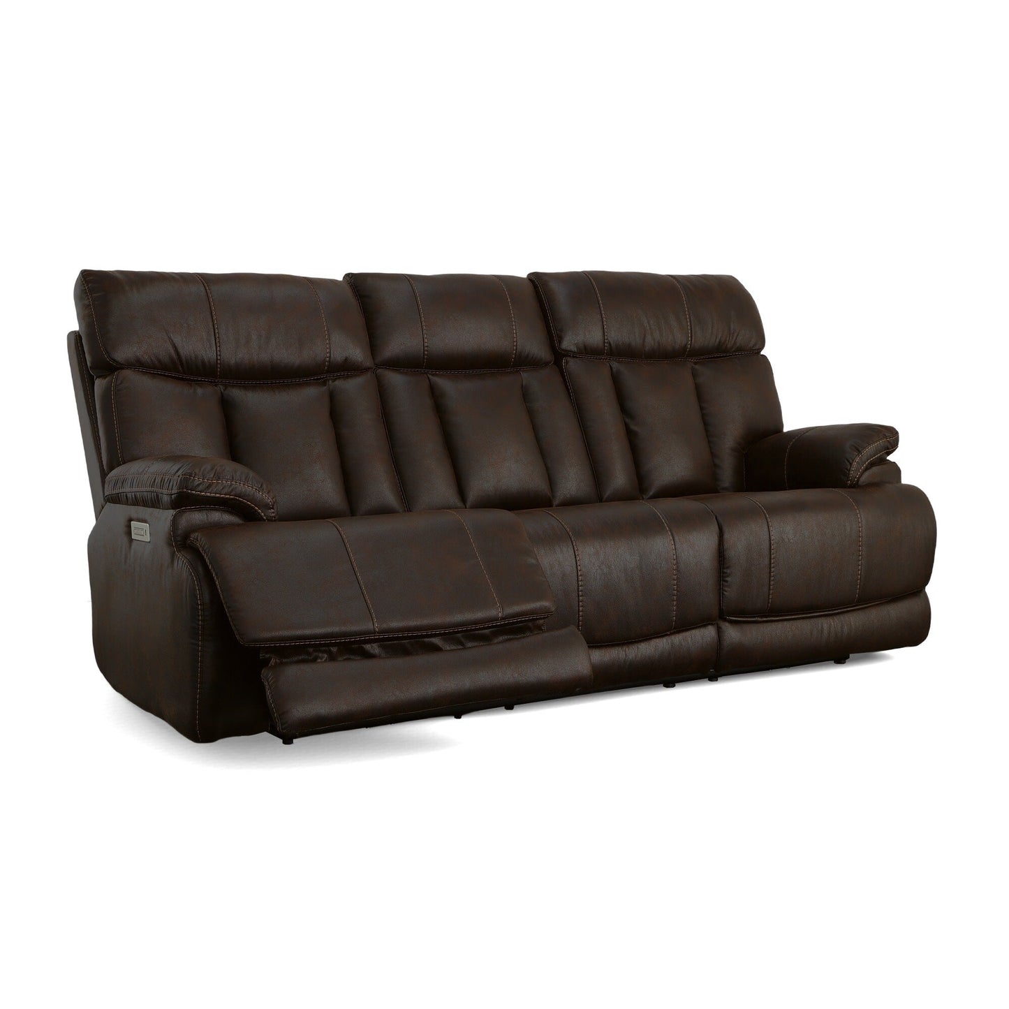 Divano reclinabile Clive Power con poggiatesta e supporto lombare elettrici di Flexsteel - 88 x 43 x 41