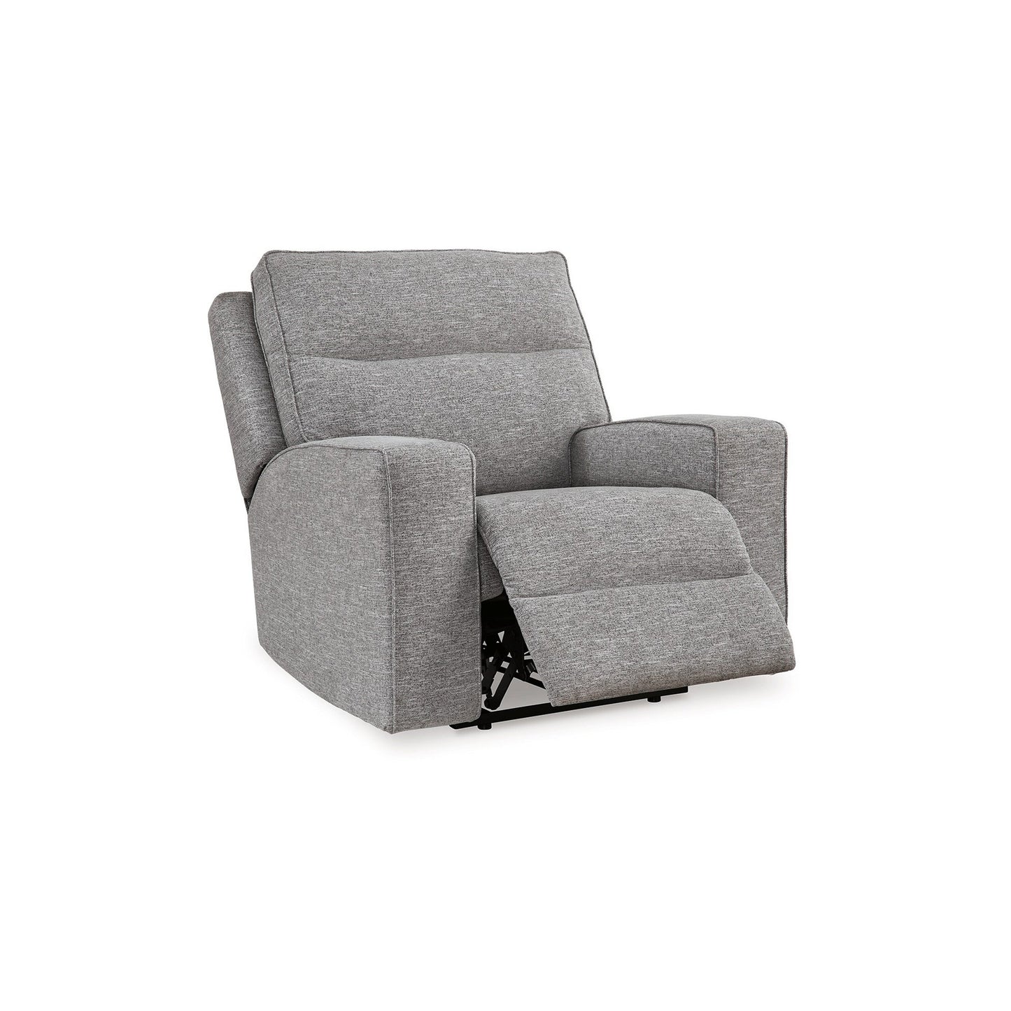 Poltrona reclinabile elettrica Cloe, schienale regolabile, grigio Performance Nuvella