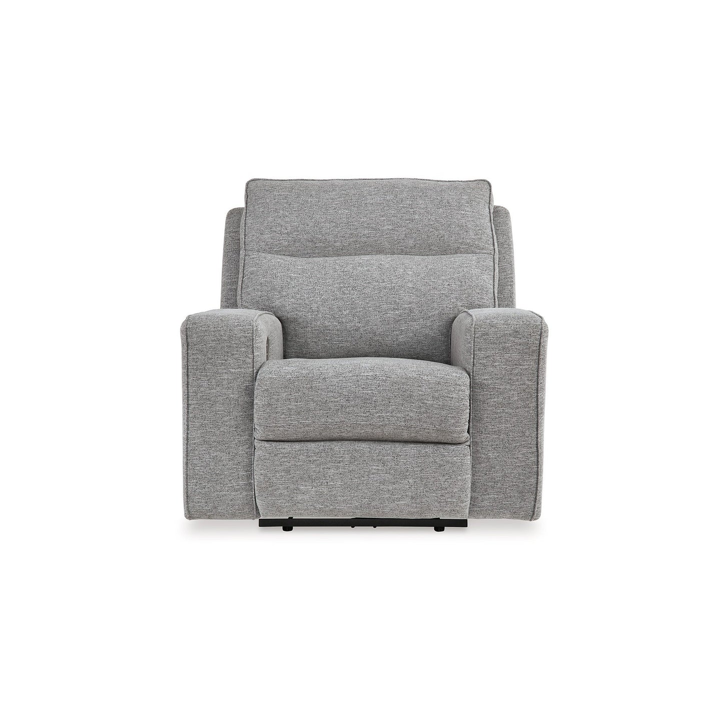 Poltrona reclinabile elettrica Cloe, schienale regolabile, grigio Performance Nuvella