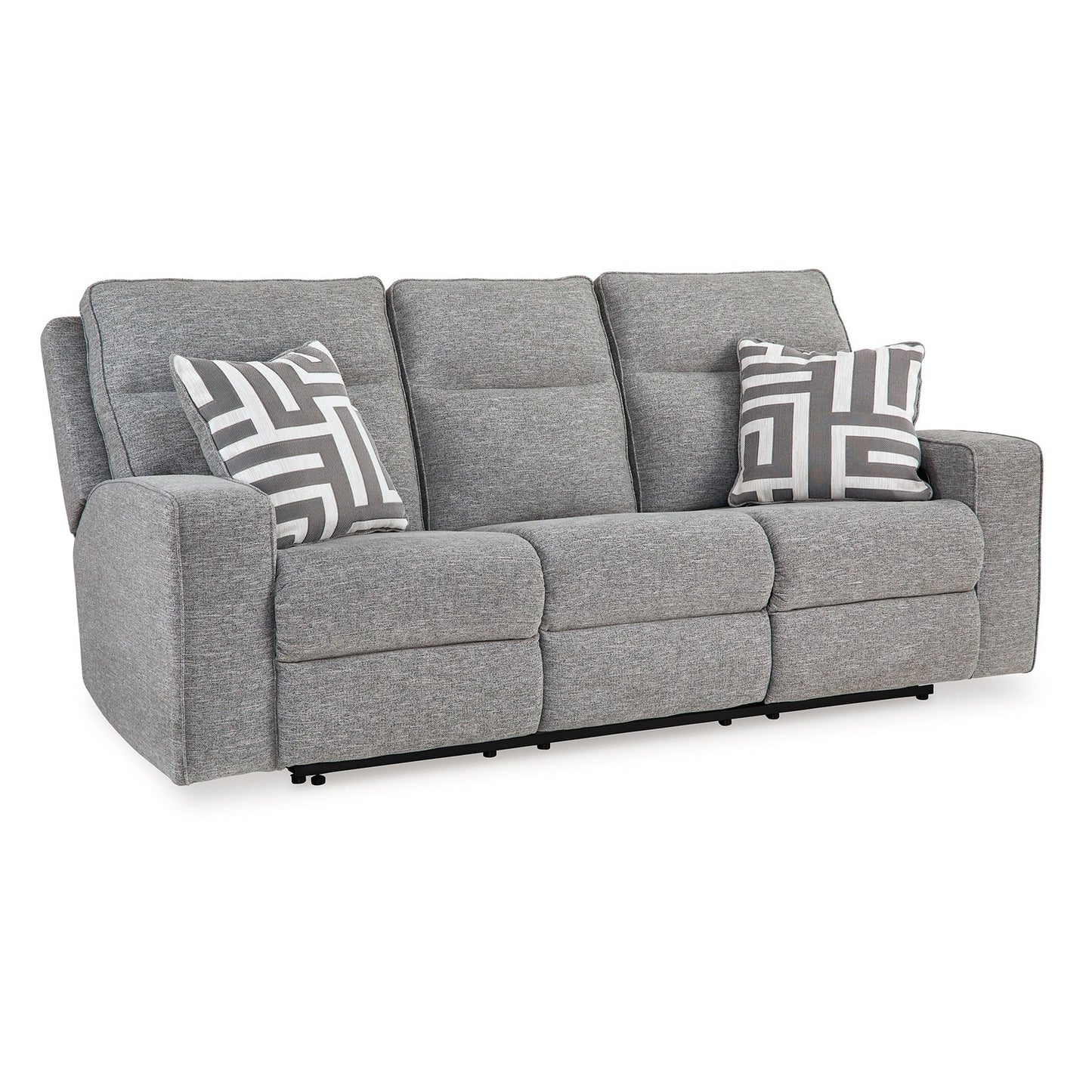 Divano reclinabile Cloe Power, grigio Performance Nuvella, 2 cuscini, 88 pollici