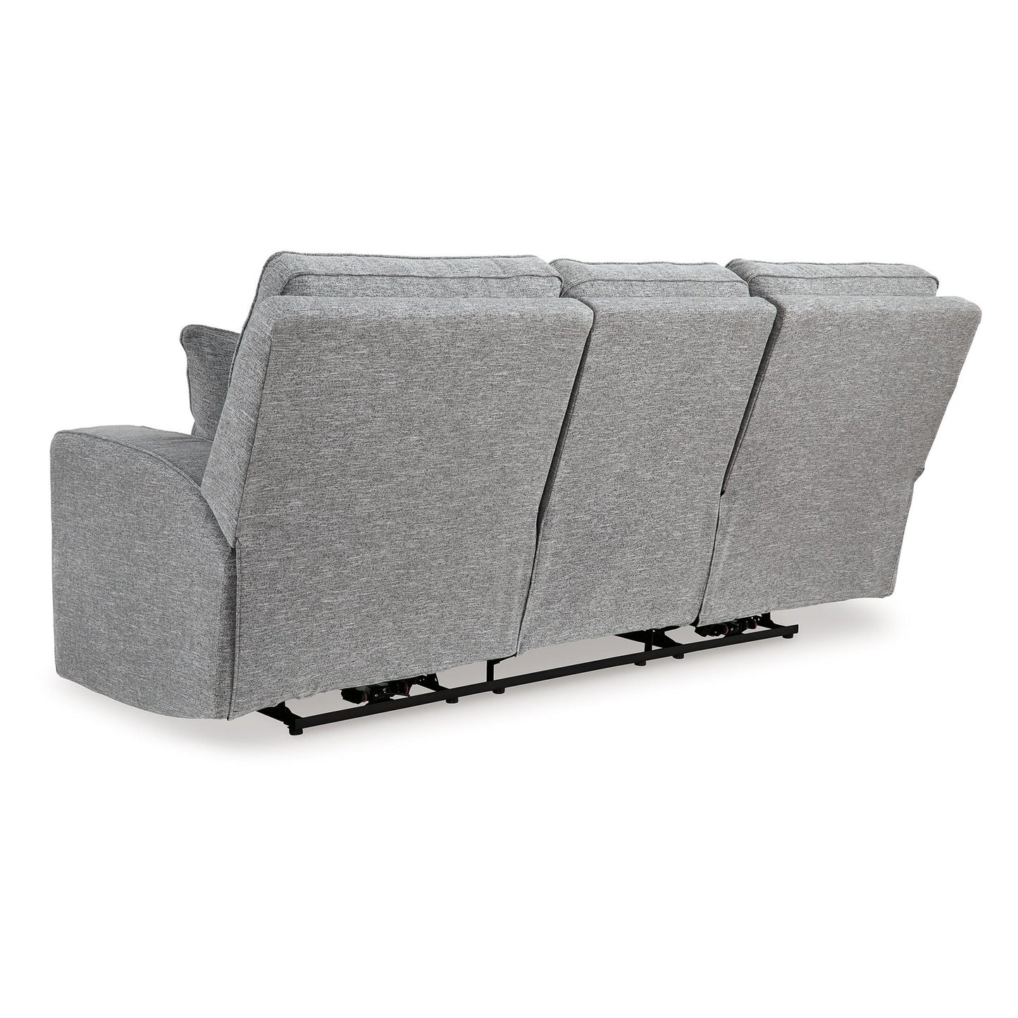 Divano reclinabile Cloe Power, grigio Performance Nuvella, 2 cuscini, 88 pollici
