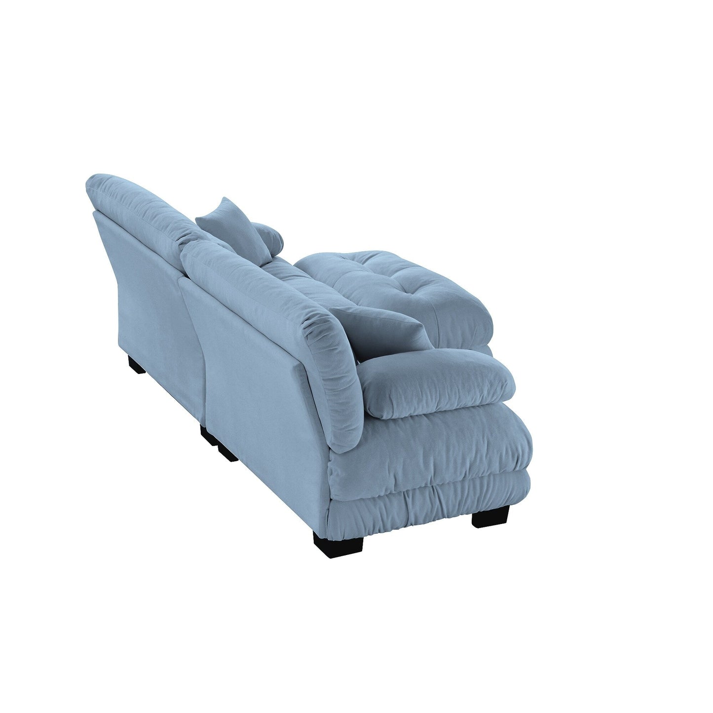Divano componibile Cloud Couch per soggiorno, divano a 2 posti in ciniglia con 2 cuscini lombari e 2 cuscini decorativi