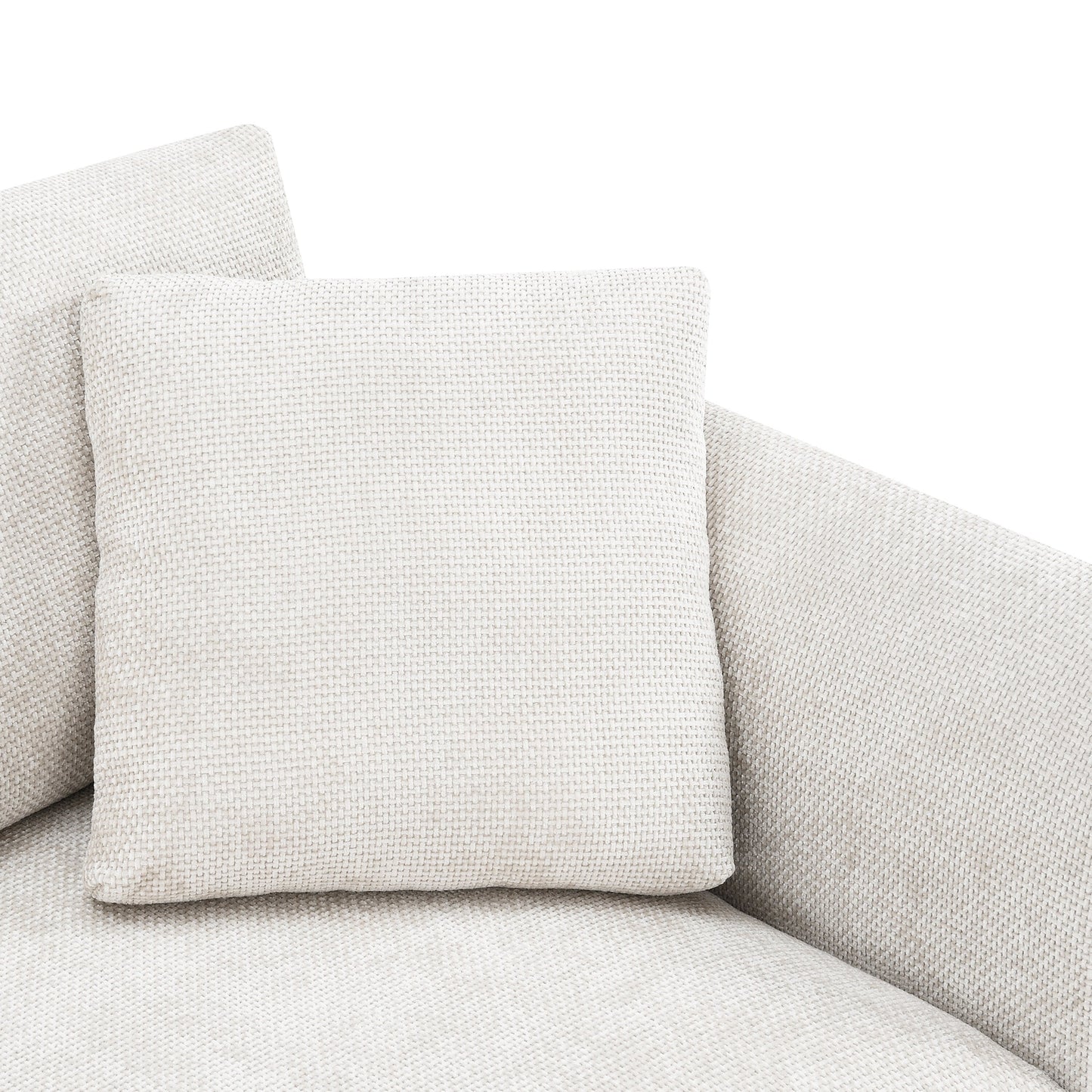 Divano componibile Cloud, set di divani di lusso a L con 2 cuscini gratuiti, mobili da interno in ciniglia a 4 posti con chaise longue oversize