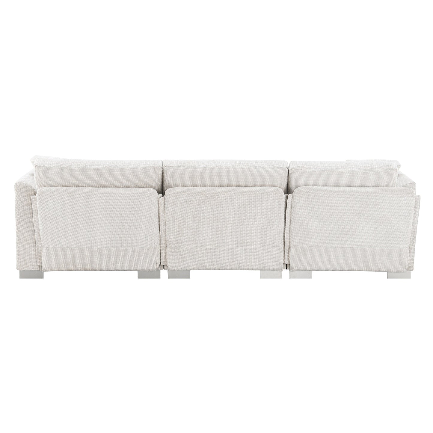Divano componibile Cloud, set di divani di lusso a L con 2 cuscini gratuiti, mobili da interno in ciniglia a 4 posti con chaise longue oversize
