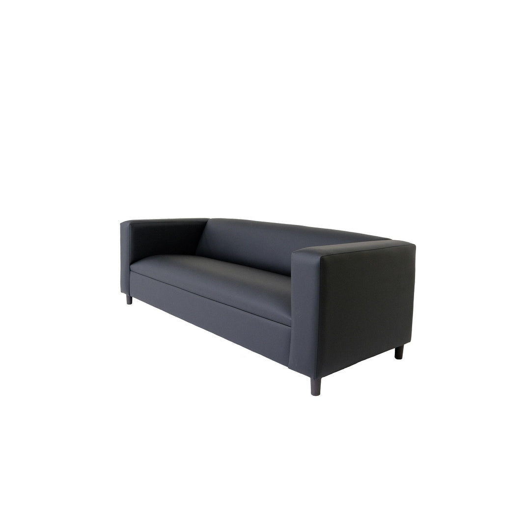 Coast to Coast Sofas Divano a 3 posti Mid Century Modern in similpelle con struttura in legno massello e imbottitura