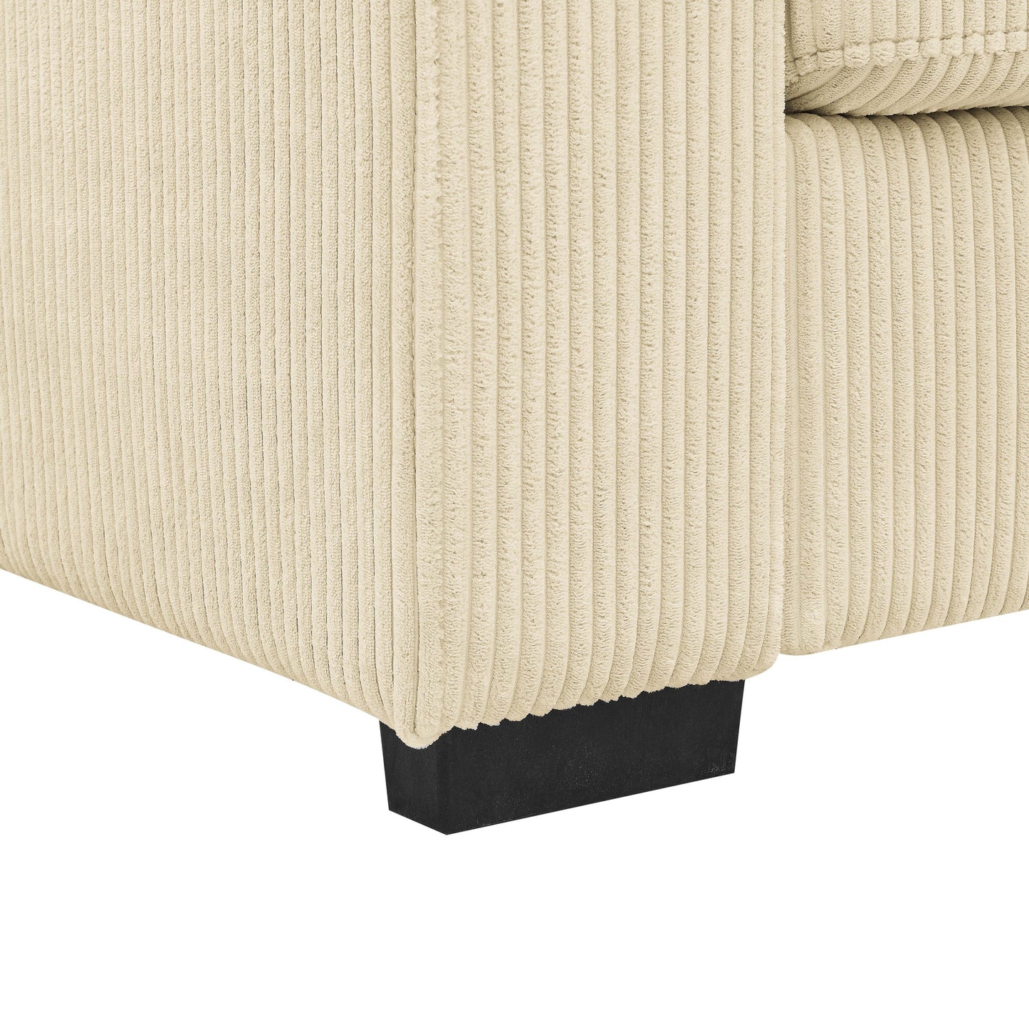 Divano in velluto a coste in stile costiero - 31 P x 79 L x 34 A