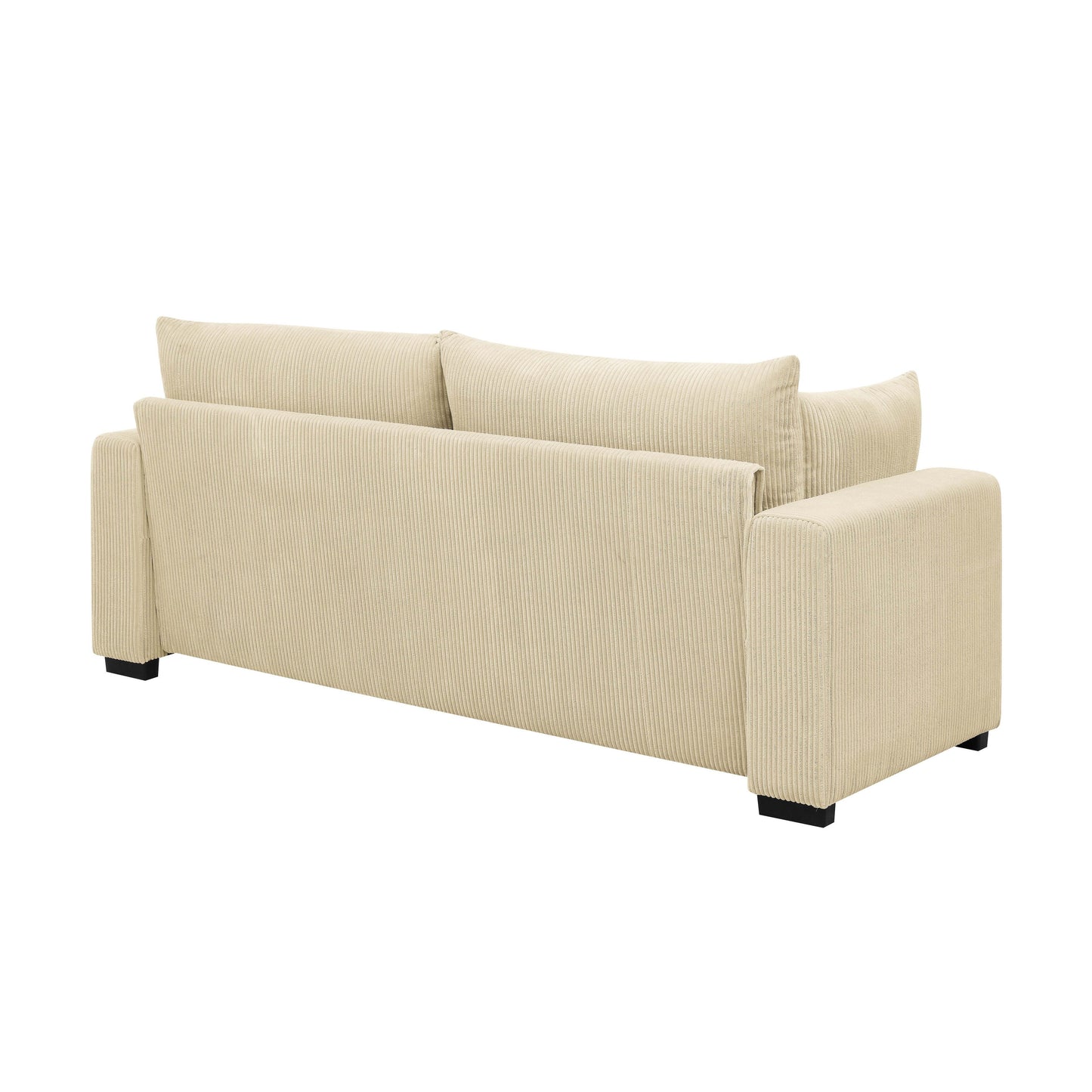 Divano in velluto a coste in stile costiero - 31 P x 79 L x 34 A