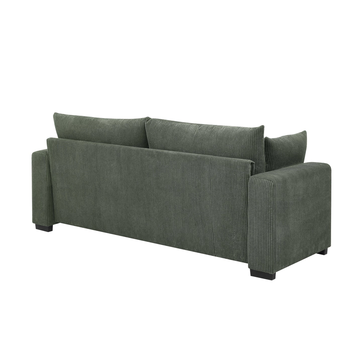 Divano in velluto a coste in stile costiero - 31 P x 79 L x 34 A