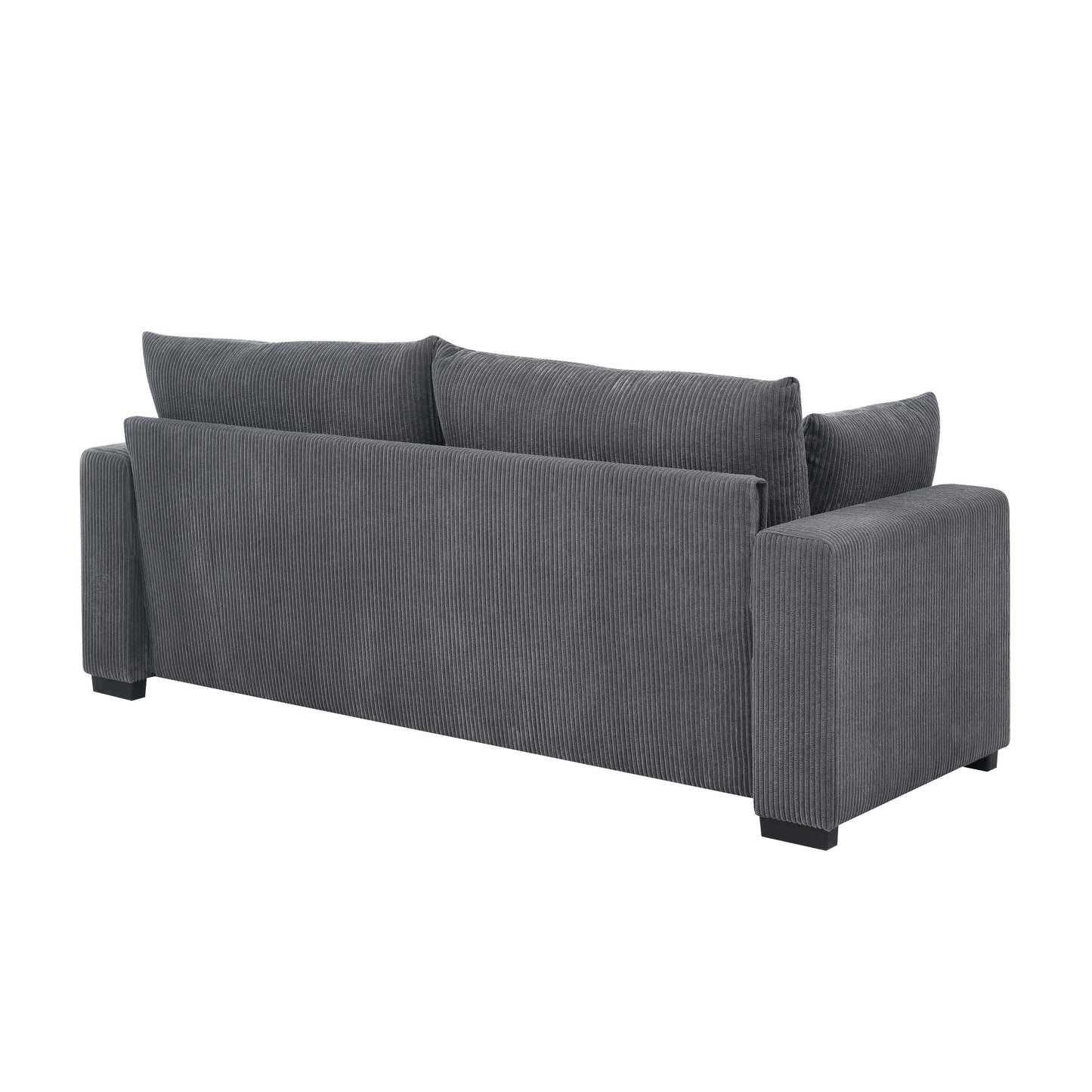 Divano in velluto a coste in stile costiero - 31 P x 79 L x 34 A