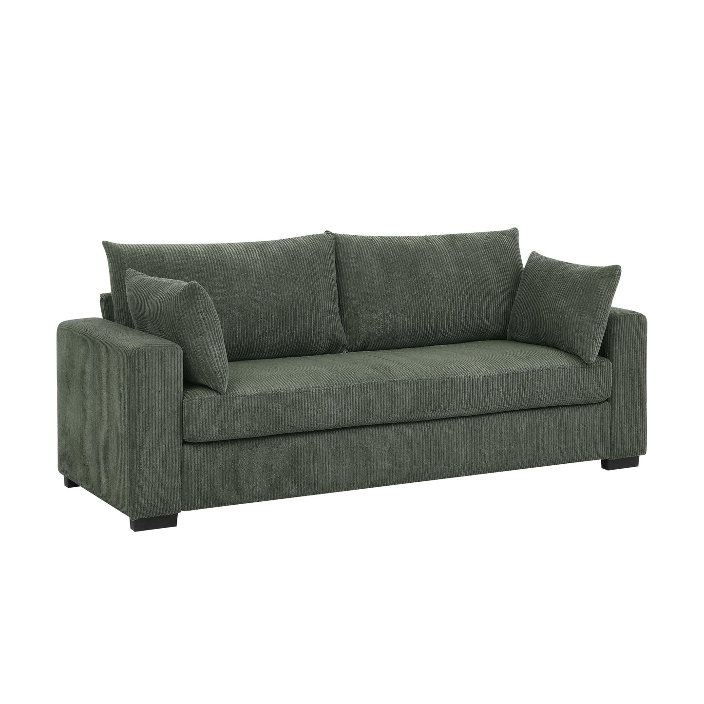 Divano in velluto a coste in stile costiero - 31 P x 79 L x 34 A