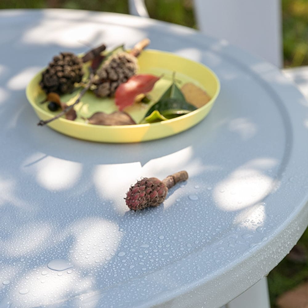 Set tavolo e sedie in metallo bianco per esterni Coco Kids