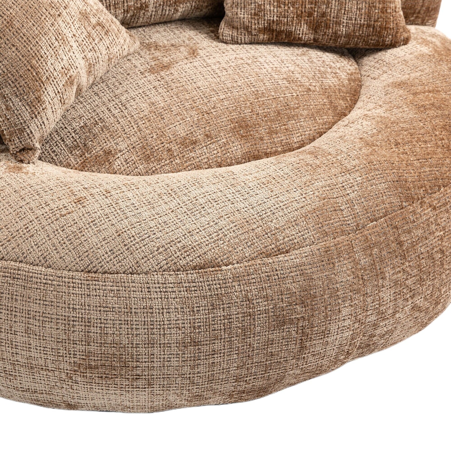 Divano singolo oversize in ciniglia da 42,52 pollici con tre cuscini per camera da letto