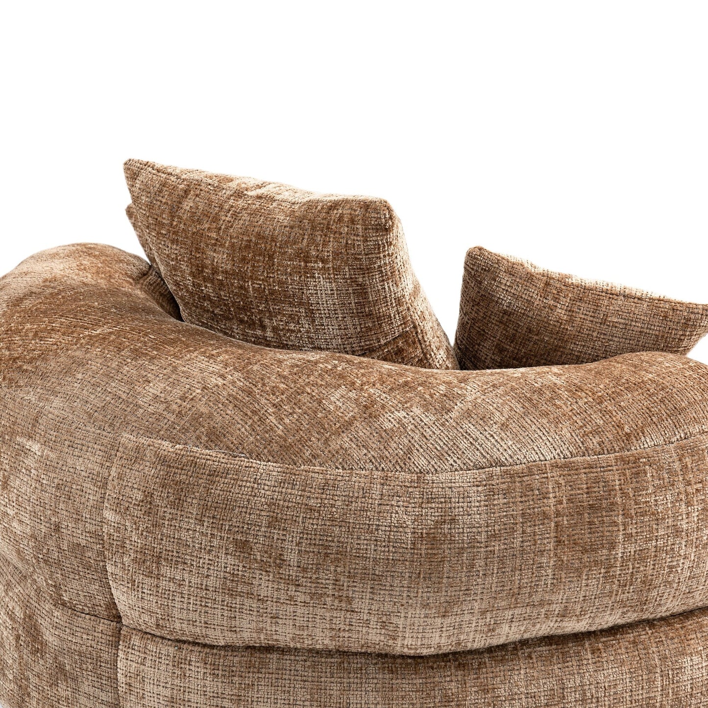 Divano singolo oversize in ciniglia da 42,52 pollici con tre cuscini per camera da letto