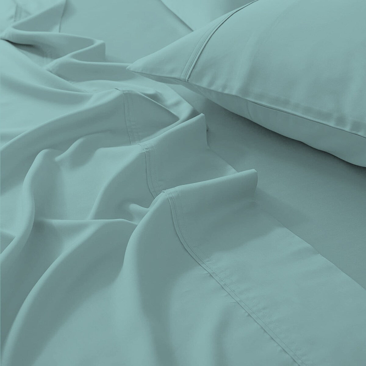 Set di lenzuola antipiega in misto cotone premium Color Sense 1200TC