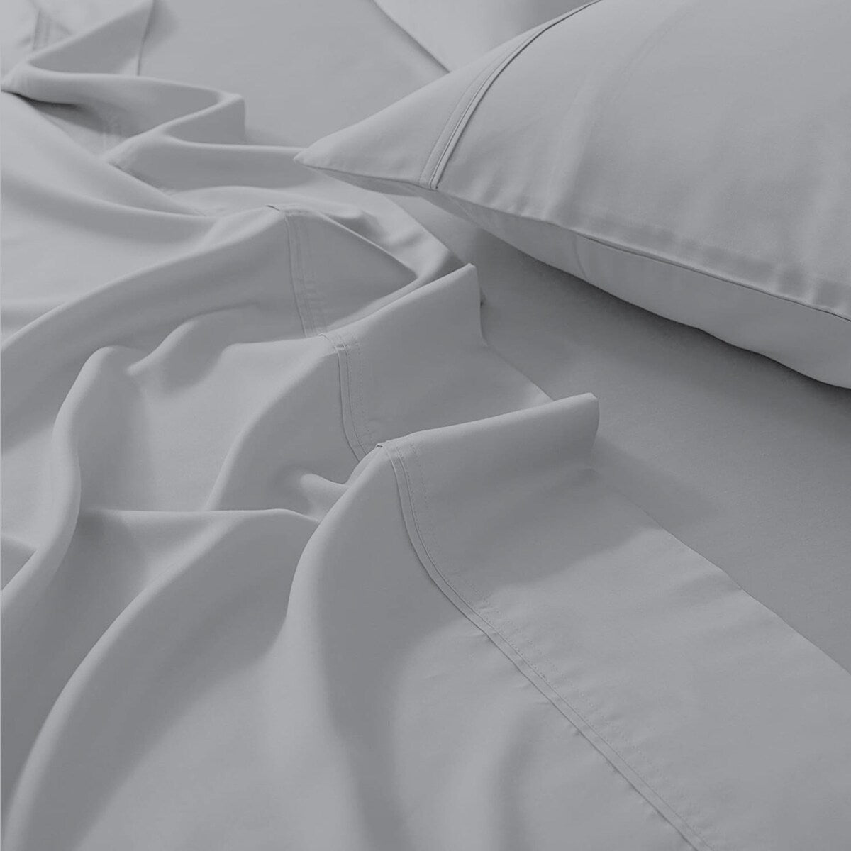 Set di lenzuola antipiega in misto cotone premium Color Sense 1200TC