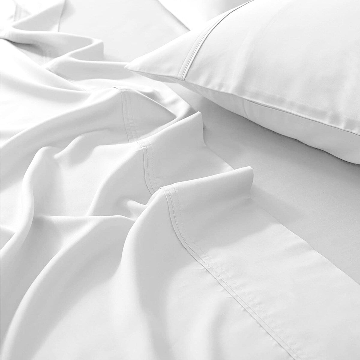 Set di lenzuola antipiega in misto cotone premium Color Sense 1200TC
