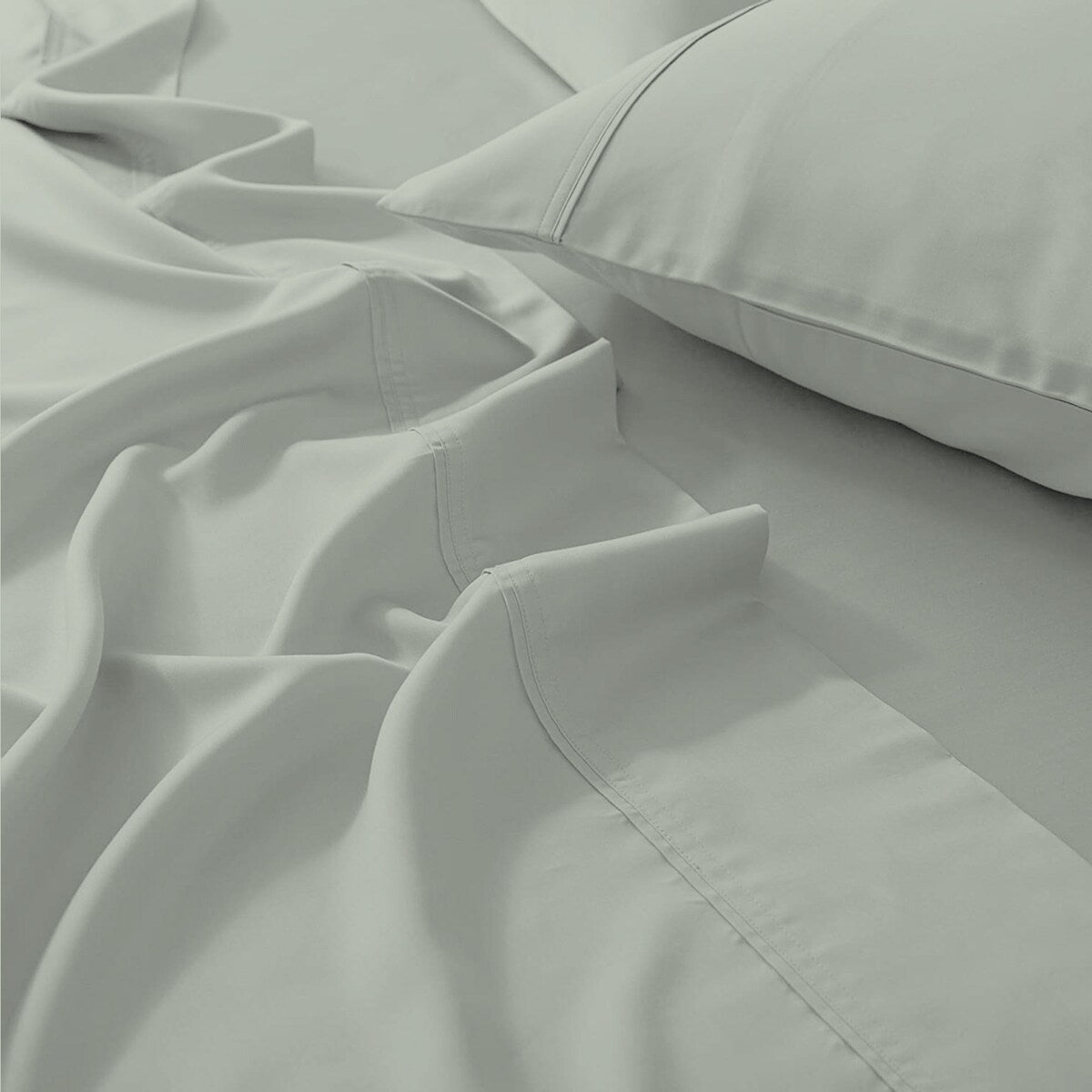 Set di lenzuola antipiega in misto cotone premium Color Sense 1200TC