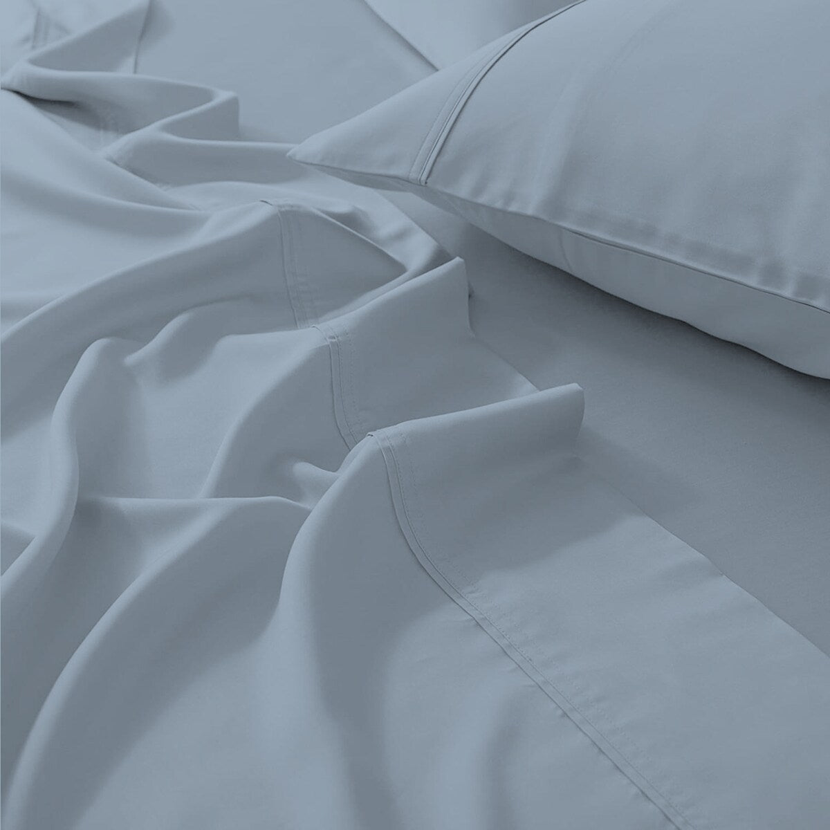 Set di lenzuola antipiega in misto cotone premium Color Sense 1200TC