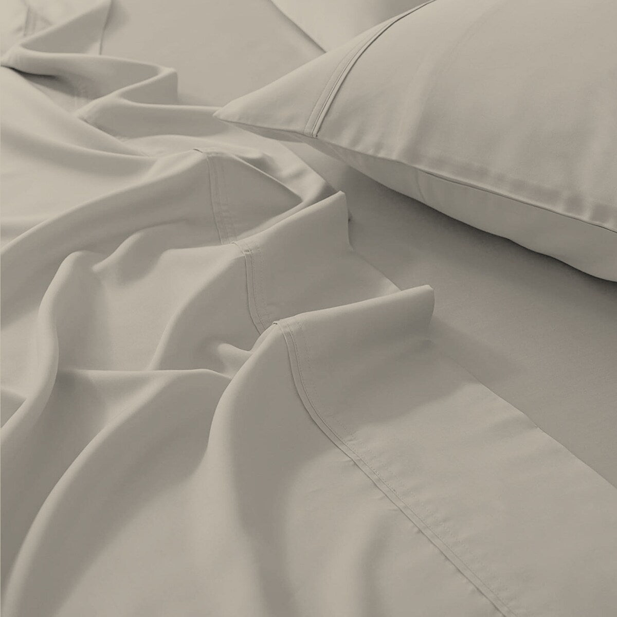 Set di lenzuola antipiega in misto cotone premium Color Sense 1200TC