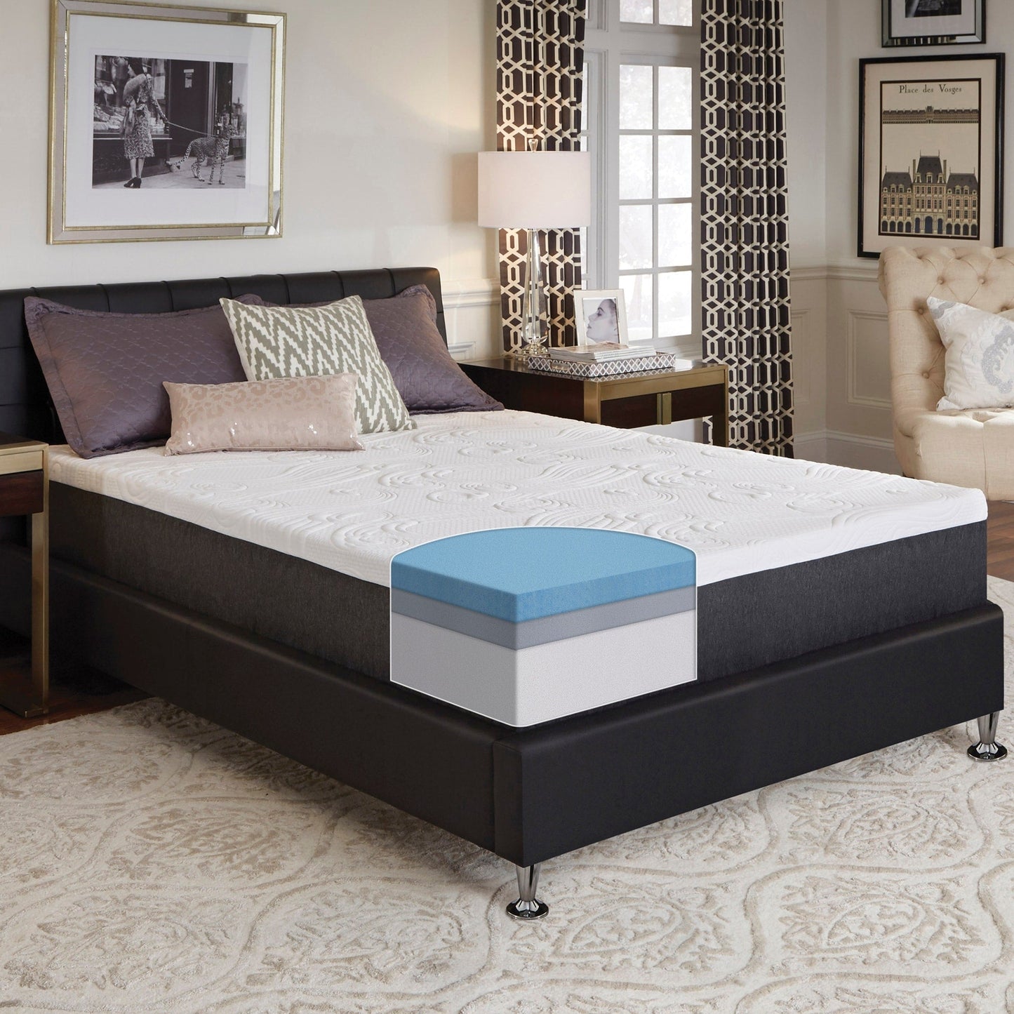 Materasso in memory foam NRGel Comforpedic di Beautyrest da 12 pollici