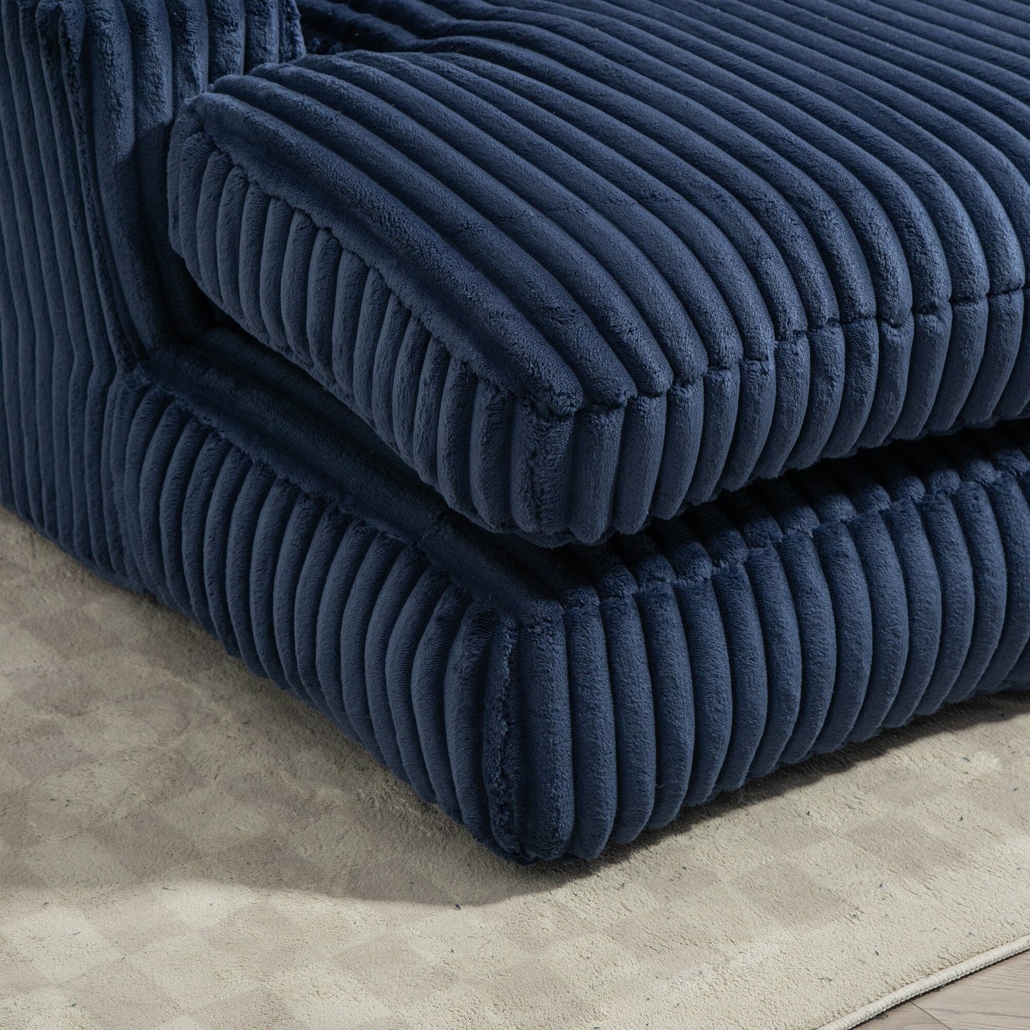 Divano letto in velluto a coste con imbottitura in spugna altamente elastica, divano senza installazione per soggiorno