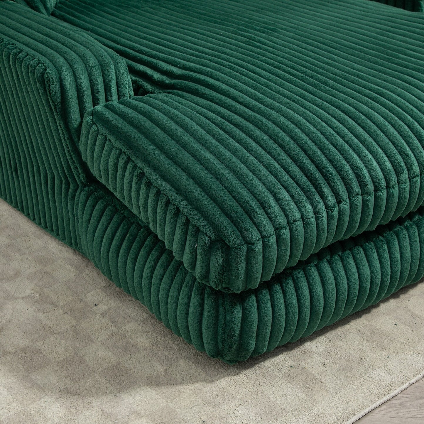 Divano letto in velluto a coste con imbottitura in spugna altamente elastica, divano senza installazione per soggiorno