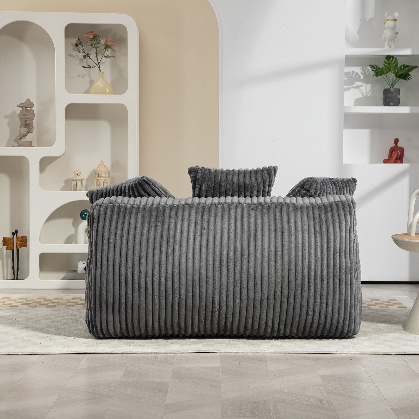 Divano letto in velluto a coste con imbottitura in spugna altamente elastica, divano senza installazione per soggiorno