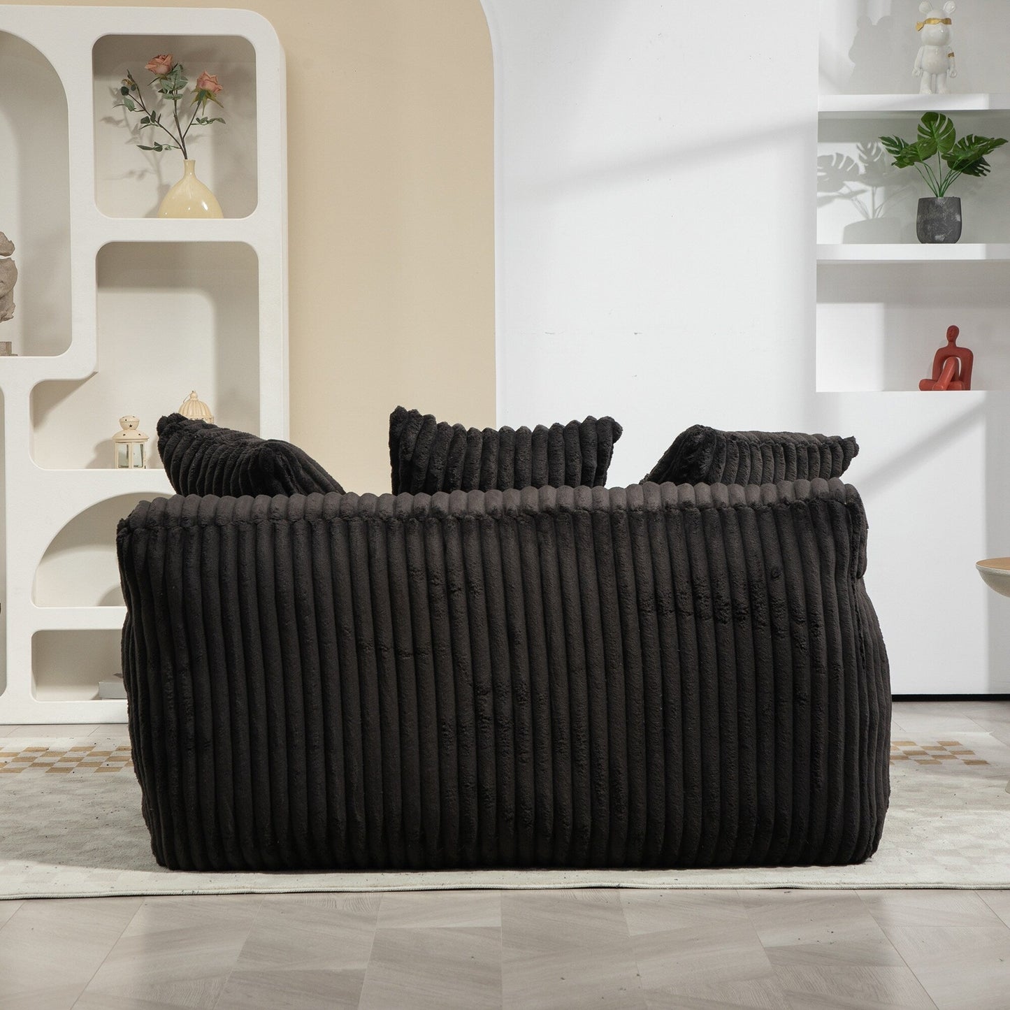 Divano letto in velluto a coste con imbottitura in spugna altamente elastica, divano senza installazione per soggiorno