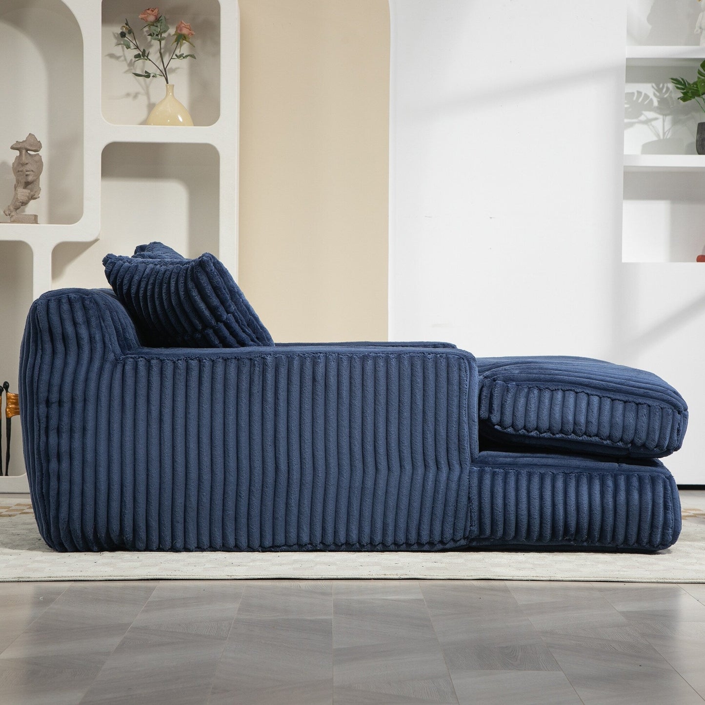 Divano letto in velluto a coste con imbottitura in spugna altamente elastica, divano senza installazione per soggiorno