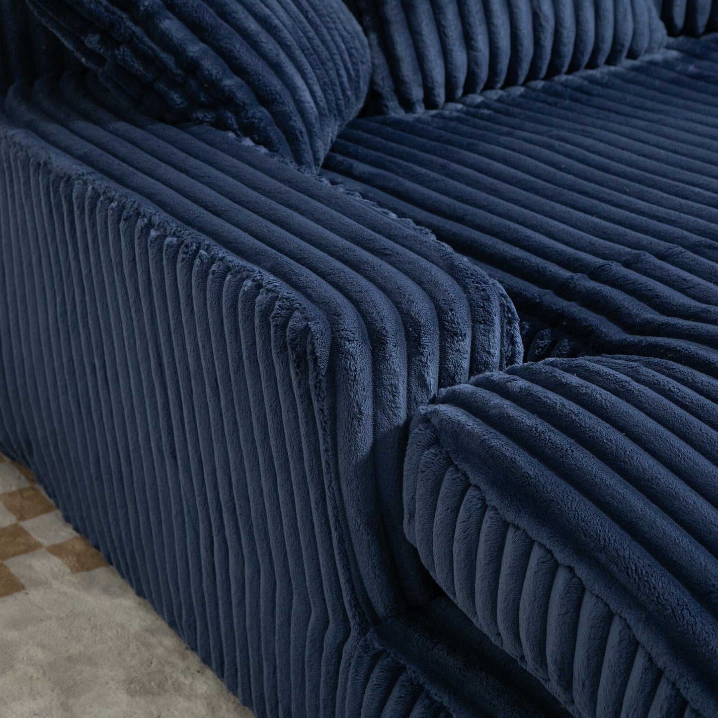 Divano letto in velluto a coste con imbottitura in spugna altamente elastica, divano senza installazione per soggiorno