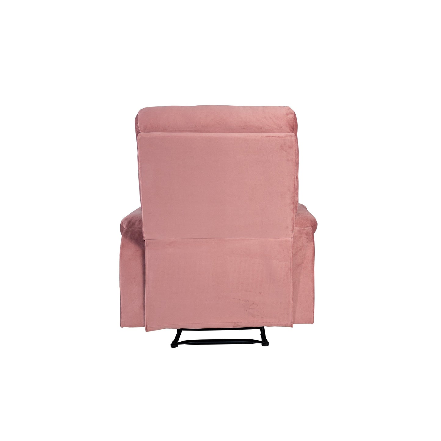 Comoda poltrona reclinabile singola con maniglia manuale e rivestimento in velluto per il massimo relax