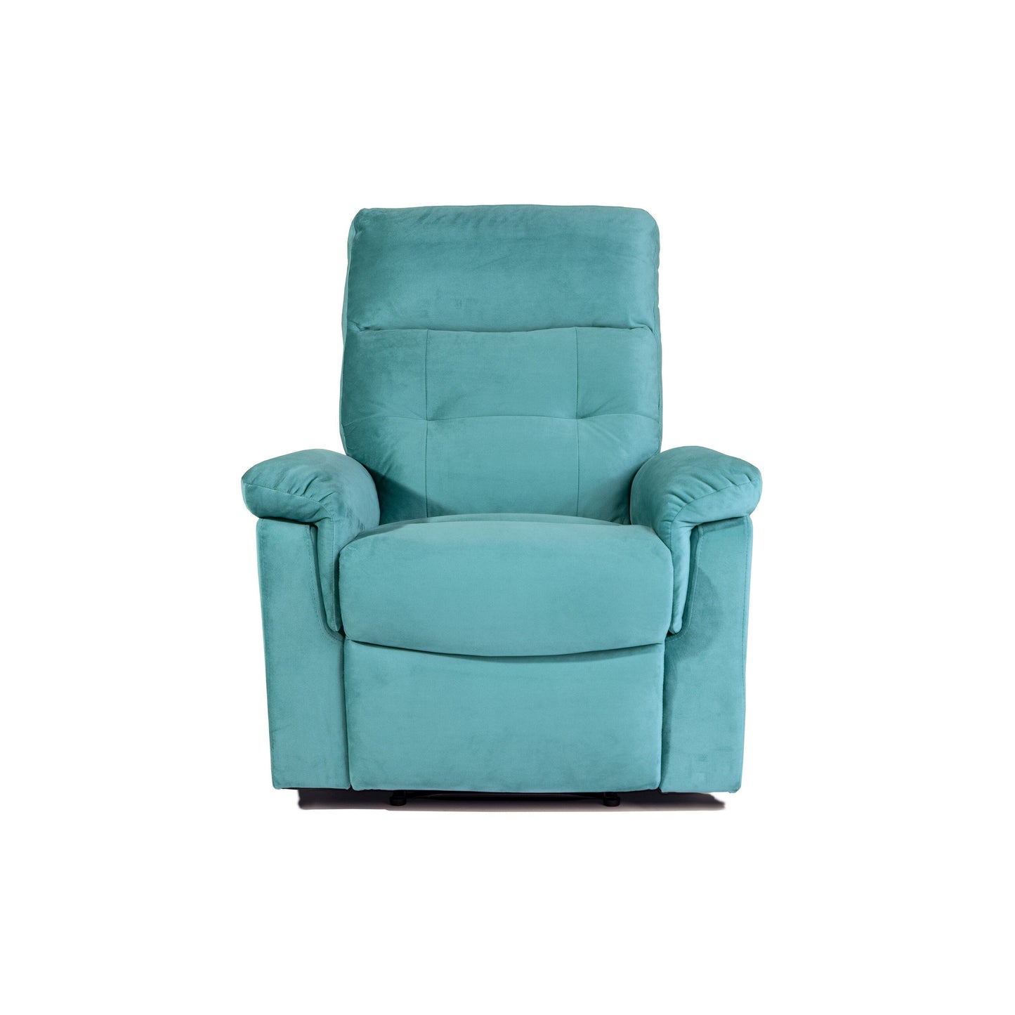 Comoda poltrona reclinabile singola con maniglia manuale e rivestimento in velluto per il massimo relax