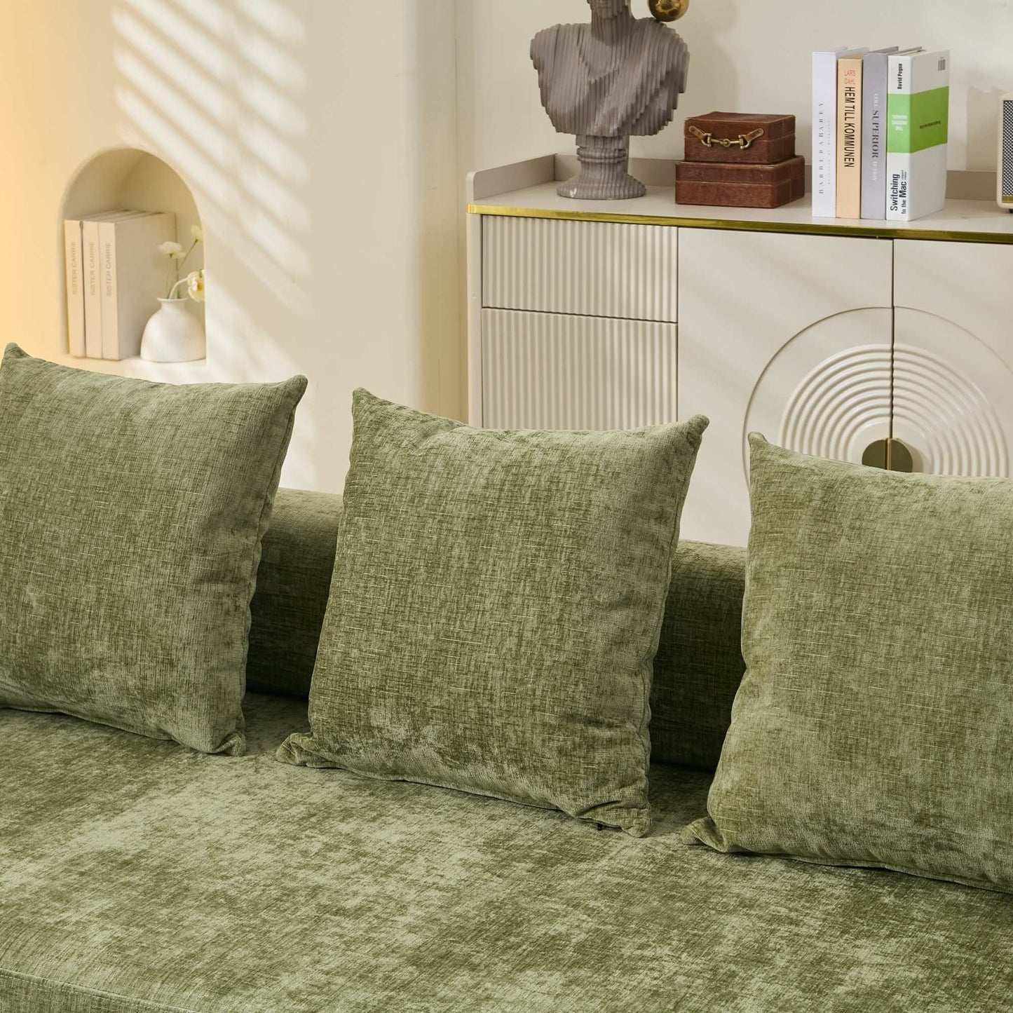Comodo divano letto pieghevole trasformabile, divano letto da terra, divano da terra in ciniglia con braccioli, divano da terra