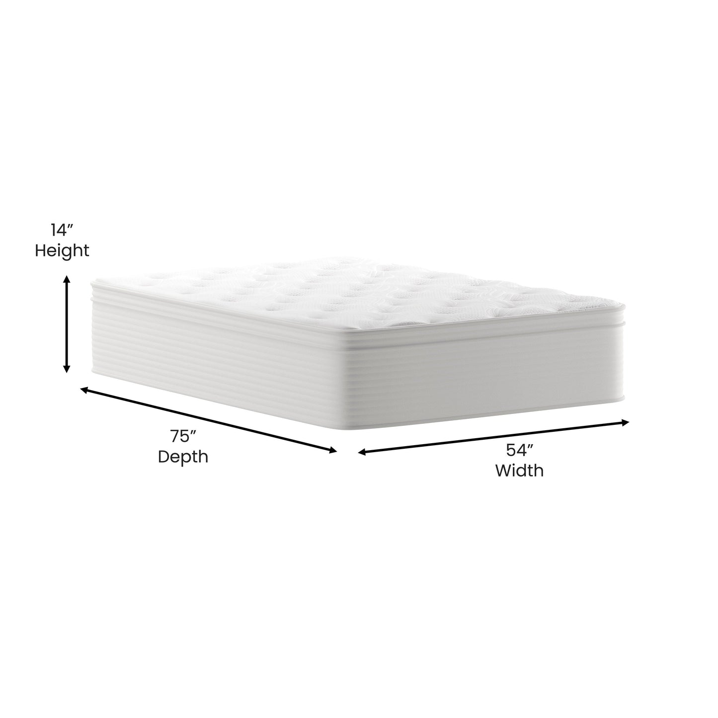 Materasso ibrido commerciale in memory foam e molle insacchettate in una scatola