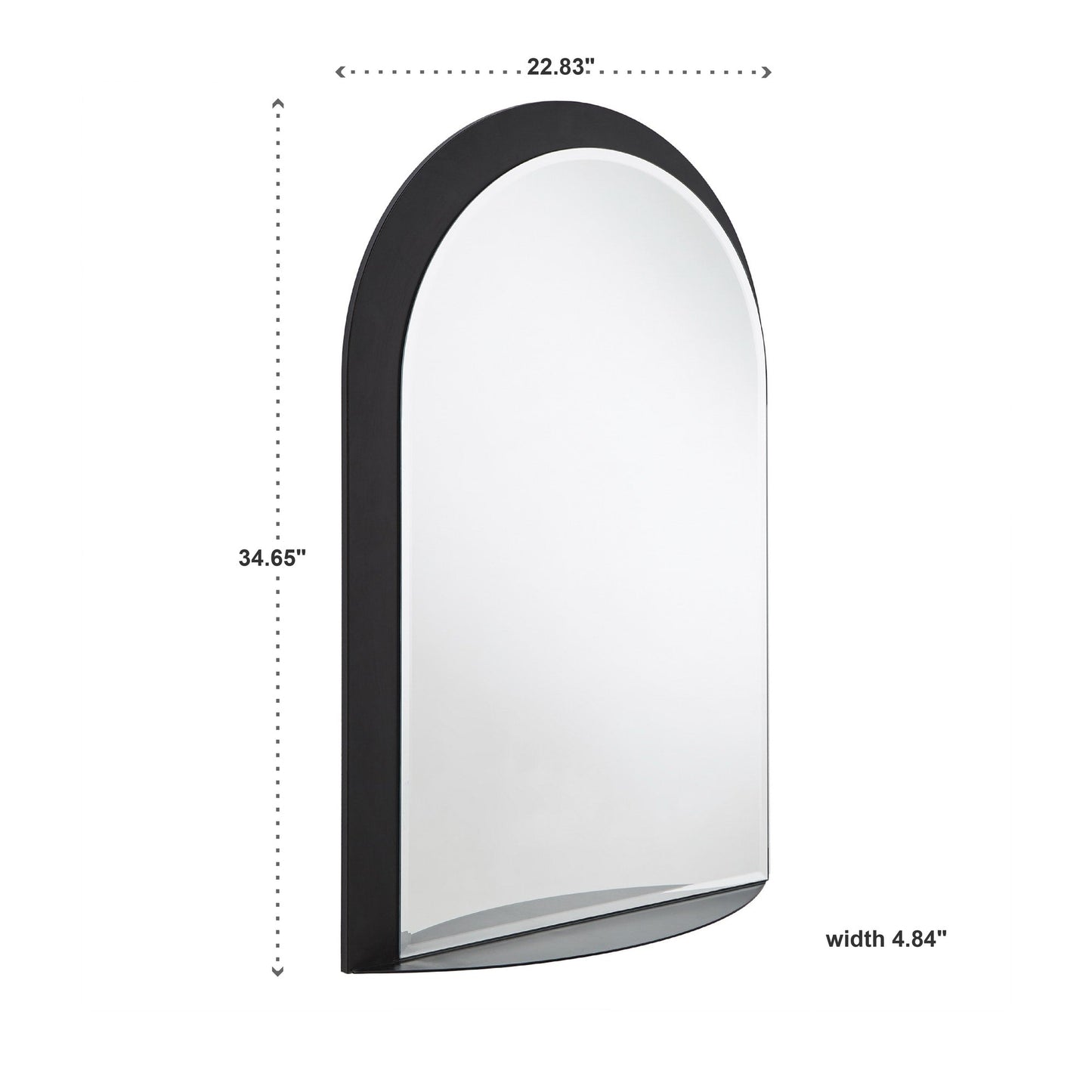 Specchio da parete ad arco in metallo Concord con mensola di iNSPIRE Q Bold