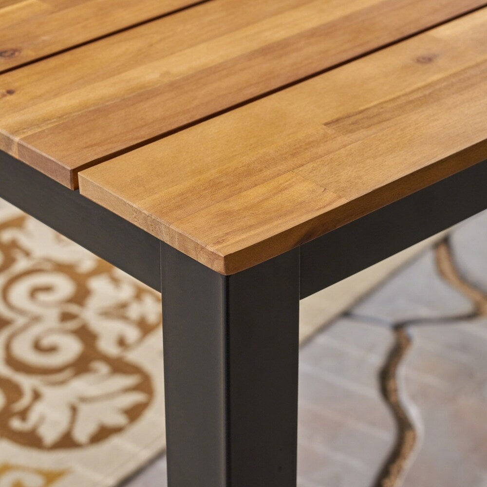 Set da pranzo da esterno Concord da 7 pezzi in legno di acacia di Christopher Knight Home