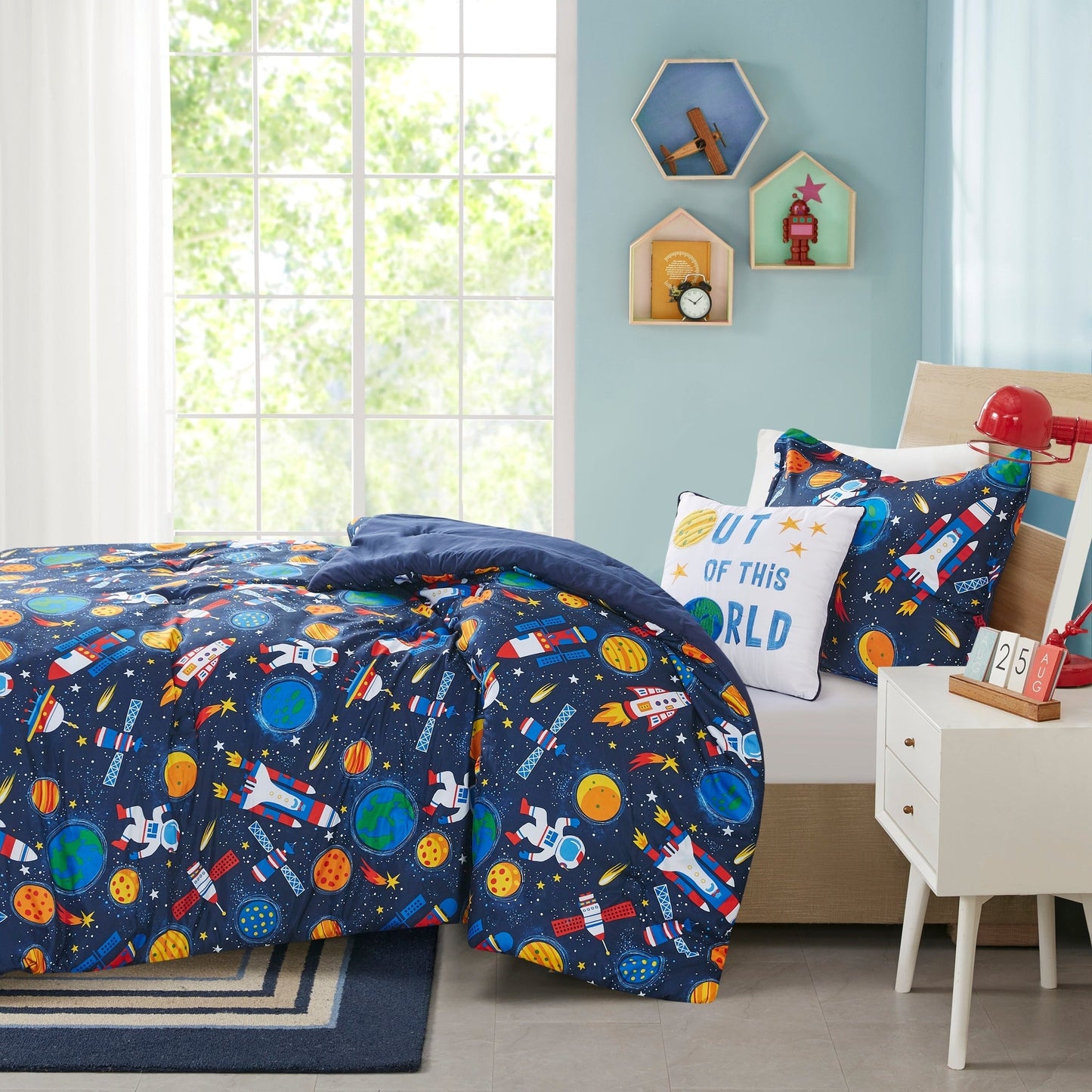 Set di piumoni Conner Outer Space di Intelligent Design Kids