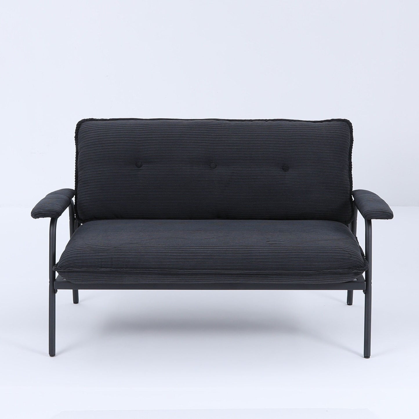Divano moderno a 2 posti da 53 pollici, design compatto, struttura in metallo, misto poliestere, per appartamenti
