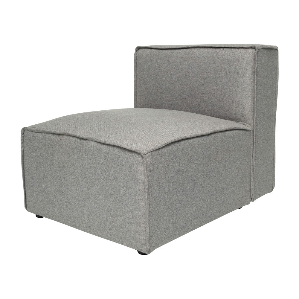Divano componibile modulare contemporaneo senza braccioli con poltrona centrale - 36,75 P x 28,25 L x 28 A