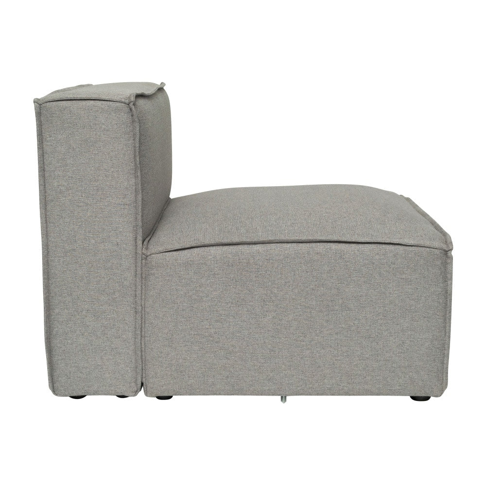 Divano componibile modulare contemporaneo senza braccioli con poltrona centrale - 36,75 P x 28,25 L x 28 A