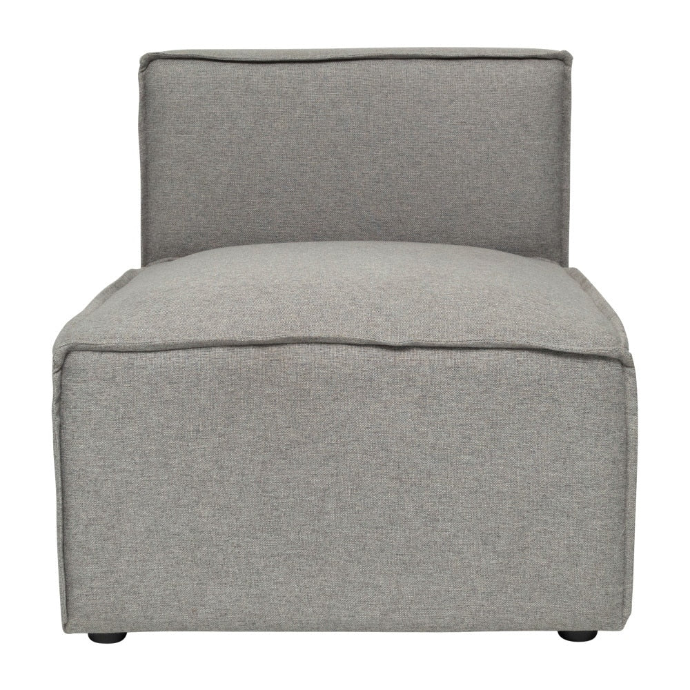 Divano componibile modulare contemporaneo senza braccioli con poltrona centrale - 36,75 P x 28,25 L x 28 A