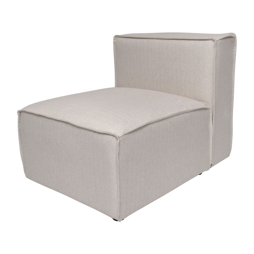 Divano componibile modulare contemporaneo senza braccioli con poltrona centrale - 36,75 P x 28,25 L x 28 A