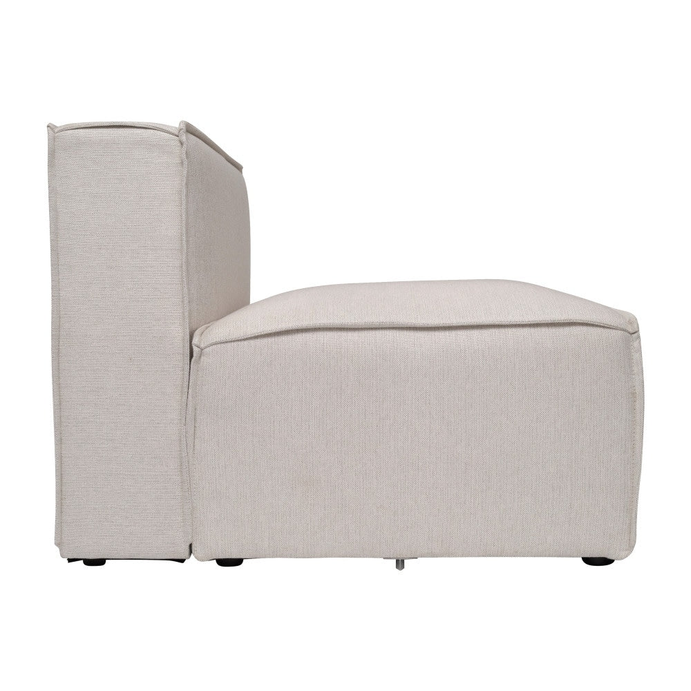Divano componibile modulare contemporaneo senza braccioli con poltrona centrale - 36,75 P x 28,25 L x 28 A